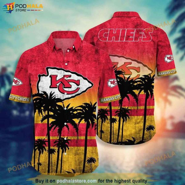 Kansas City Chiefs 3d Hawaiian Shirt Tropical Summer Short Sleeve Shirts
