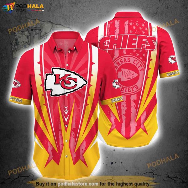 Kansas City Chiefs NFL Logo Hawaiian Shirt, Super Bowl Merchandise