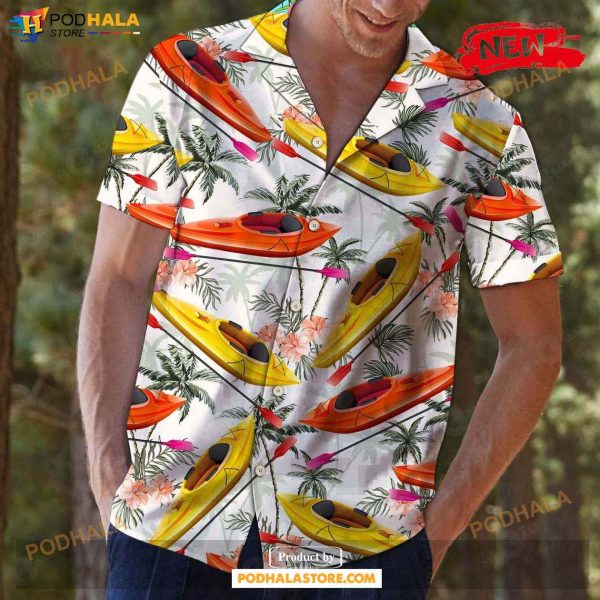 Kayak Tropical Vintage Hot Casual Shirts For Men Women Hawaiian Shirt
