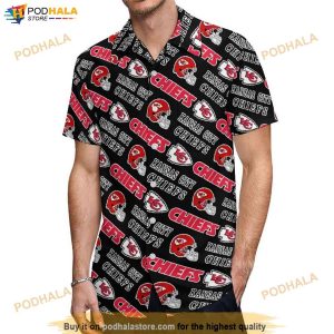 KC Chiefs Logo Men's Hawaiian Shirt, Kansas City Chiefs Clothing
