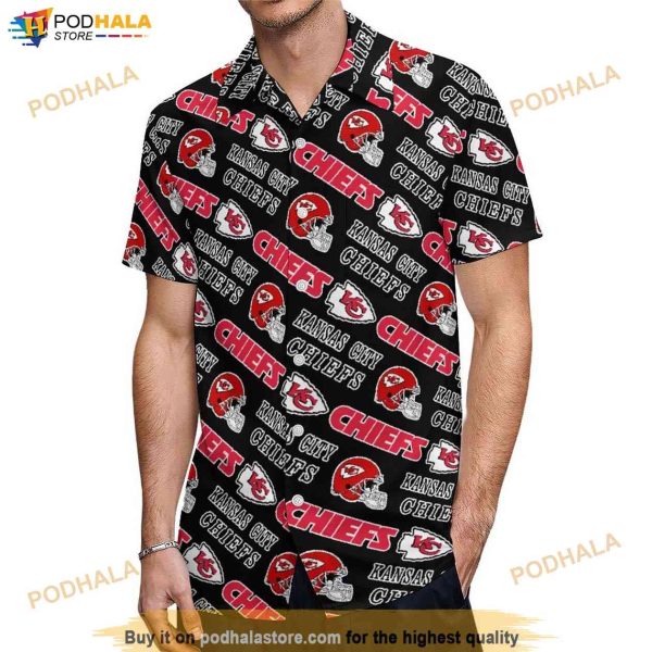 KC Chiefs Logo Men’s Hawaiian Shirt, Kansas City Chiefs Clothing