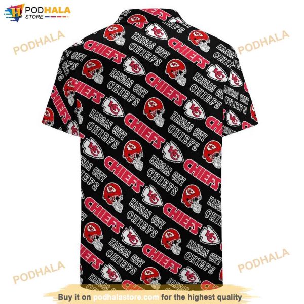 KC Chiefs Logo Men’s Hawaiian Shirt, Kansas City Chiefs Clothing