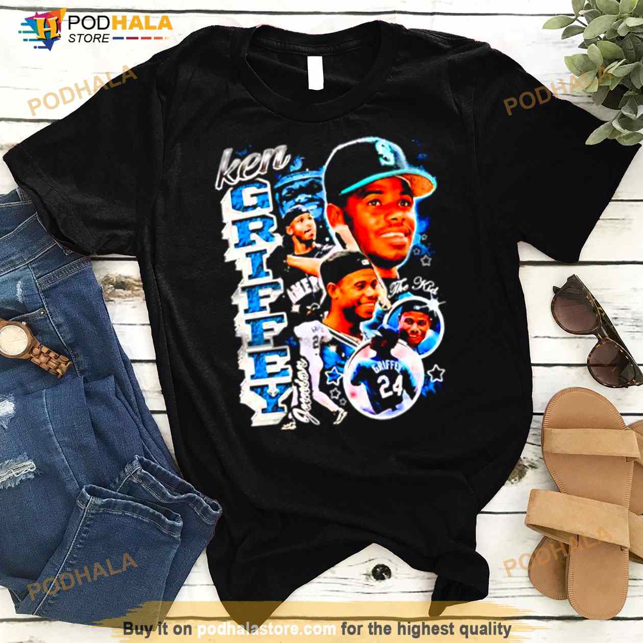 The Kid Baseball Vintage Signature Ken Griffey Jr Shirt