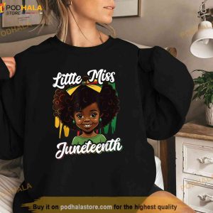 Kids Little Miss Juneteenth Shirt Girl Toddler Black History Shirt 2