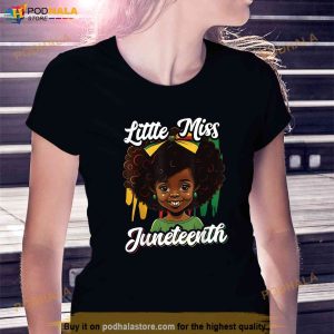 Kids Little Miss Juneteenth Shirt Girl Toddler Black History Shirt 3