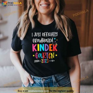 Kids Officially Graduated Kindergarten Graduation Class Of 2023 Shirt 3