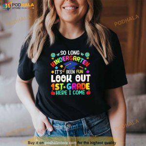 Kids So Long Kindergarten 1st Grade Here I Come Graduation 2023 Shirt 3