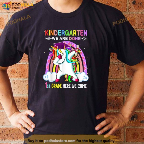 Kindergarten Graduation Class Of 2023 Graduate Unicorn Girls Shirt