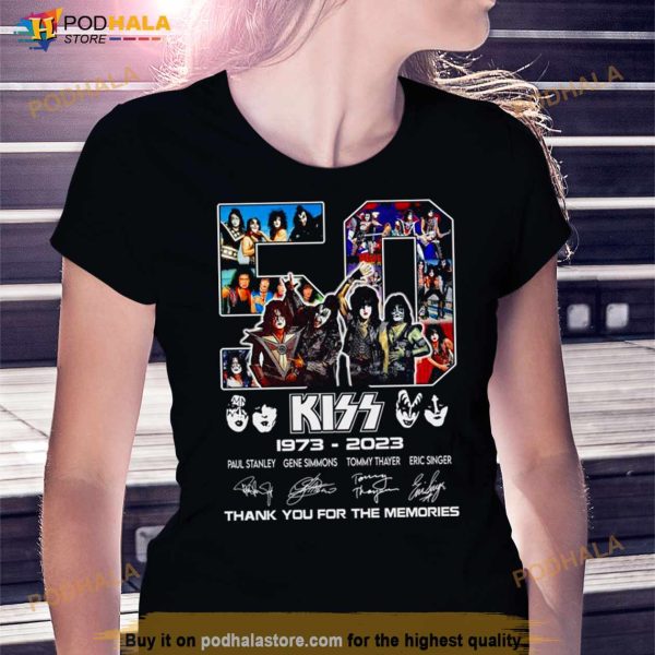 Kizz 1973 2023 Paul Stanley Gene Simmons thank you for the memories signatures Shirt