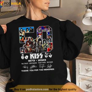 Kizz 1973 2023 Paul Stanley Gene Simmons Thank You For The Memories Signatures Shirt 2