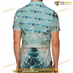 Klm Royal Dutch Airlines Boeing 737 700 Hawaiian Shirt 2