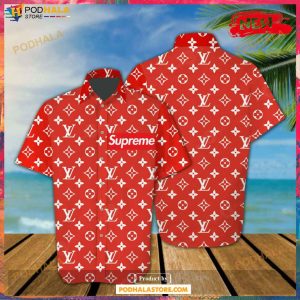 LV Supreme Louis Vuitton Hawaiian 3D Shirt, Vacation Gift For Women Men
