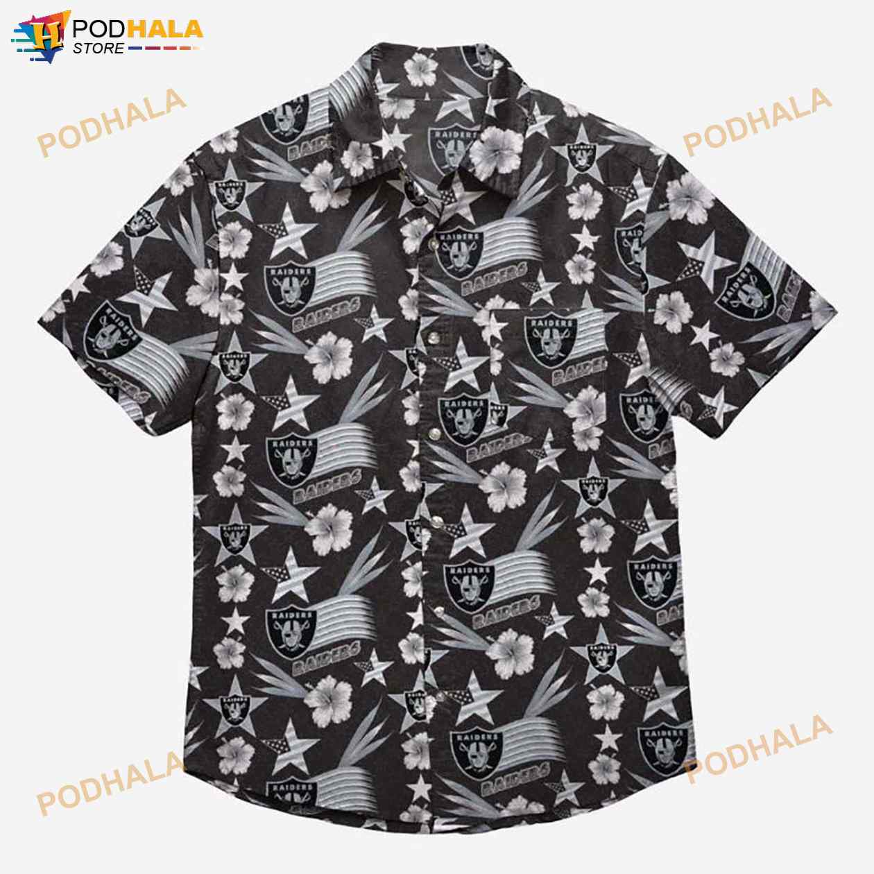 Las Vegas Raiders Americana 3D Funny Hawaiian Shirt - Bring Your Ideas,  Thoughts And Imaginations Into Reality Today