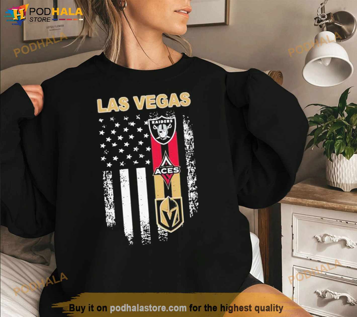 Vegas Golden Knights and Las Vegas Raiders Shirt Black 2XL