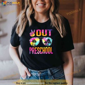 Last Day Of School Peace Out Preschool Teacher Kids Women Shirt 2