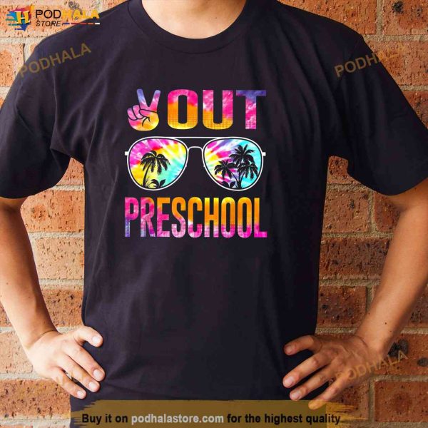 Last Day Of School Peace Out Preschool Teacher Kids Women Shirt