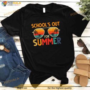 Last Day Of School Retro Schools Out For Summer Teacher Shirt 3