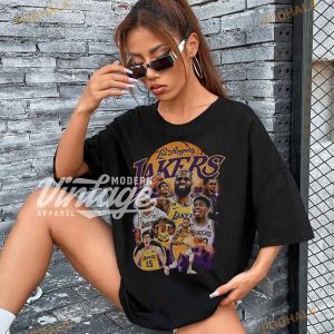 Lebron James Anthony Davis Austin Reaves Dangelo Russell Team Basketball Shirt 2