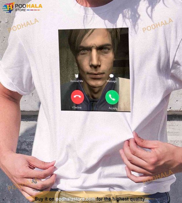 Leon Is Calling Funny Answer Call Phone Meme Shirt, Resident Evil 4 Gift