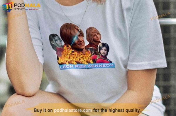 Leon RIZZ Kennedy Meme Shirt, Resident Evil 4 Gift For Fans
