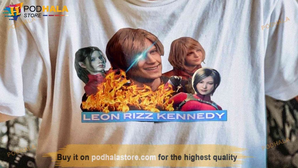 Leon RIZZ Kennedy Meme Shirt, Resident Evil 4 Gift For Fans - Podhalastore