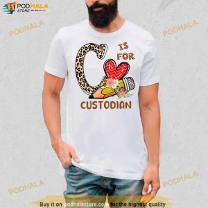 Leopard Flowers Is For Custodian Shirt 2