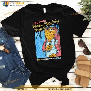 Les Claypool's Fearless Flying Frog Brigade Poster Louisville Ky Tour 2023 Shirt 3