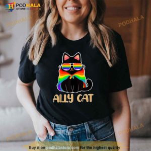 Lgbt Ally Cat Be Kind Gay Rainbow Funny Lgbtq Gift Idea Tank Top Shirt 2