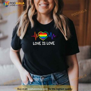 Lgbt Gay Pride Heartbeat Lesbian Gays Love Sexy Rainbow Shirt 1