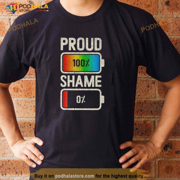 LGBT Gay Pride Queer and Pride Rainbow Batteries Shirt