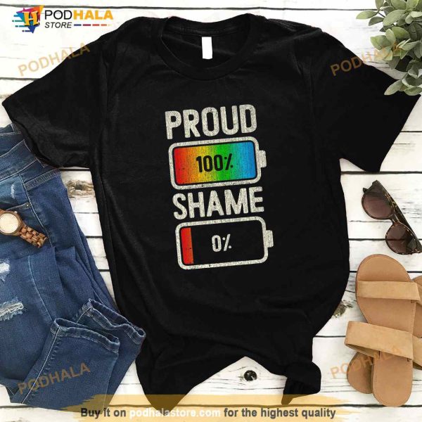 LGBT Gay Pride Queer and Pride Rainbow Batteries Shirt