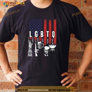 Lgbtq Liberty Guns Bible Trump Bbq Usa Flag Vintage Shirt 2