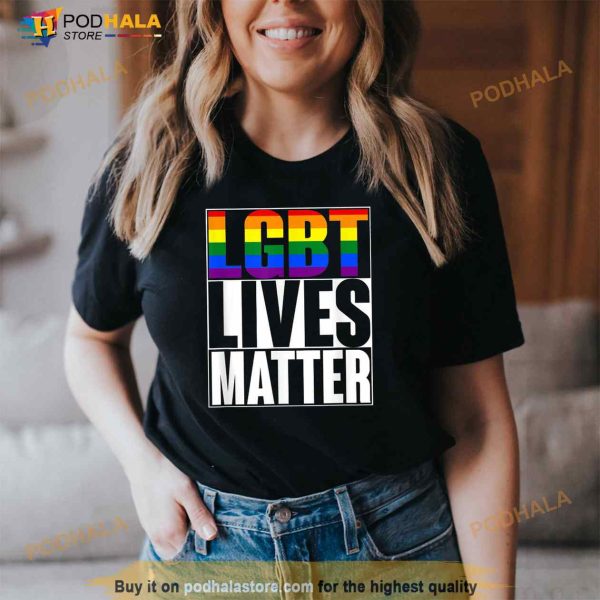 LGBTQ Lives Matter Shirt Lesbian Gay Trans Bisexual Flag Tee Shirt