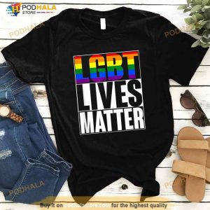 Lgbtq Lives Matter Shirt Lesbian Gay Trans Bisexual Flag Tee Shirt 3
