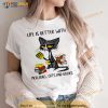 Life Is Better With Pickleball Cats And Books Old Cat Shirt