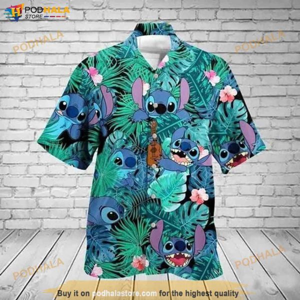 Lilo And Stitch Cute Iii Funny Hawaiian Shirt, Tropical Shirt For Men