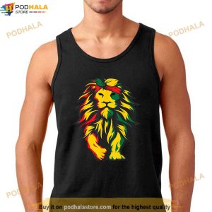 Lion Juneteenth Cool Black History African American Flag Shirt 2
