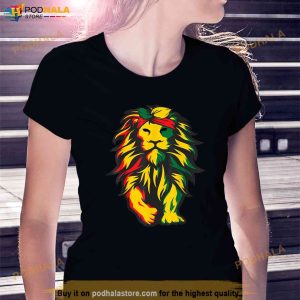 Lion Juneteenth Cool Black History African American Flag Shirt 3