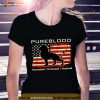 Lion Pureblood Unmasked Unvaxxed Unafraid American Flag Shirt