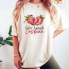 Live Laugh Lesbian Shirt, Strawberry Cottagecore Lesbian Fruity Tshirt