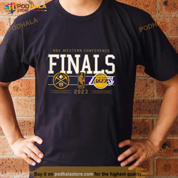 Los Angeles Lakers vs Denver Nuggets Sportiqe Unisex 2023 NBA Western Conference Finals Matchup Tri Blend T Shirt