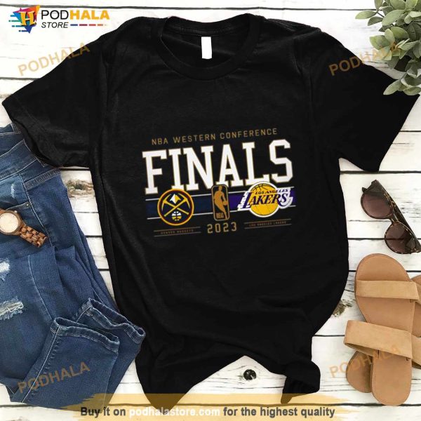 Los Angeles Lakers vs Denver Nuggets Sportiqe Unisex 2023 NBA Western Conference Finals Matchup Tri Blend T Shirt