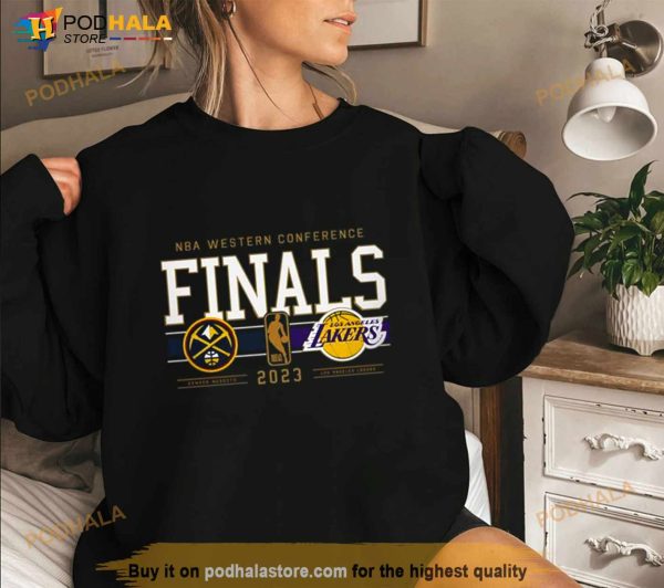 Los Angeles Lakers vs Denver Nuggets Sportiqe Unisex 2023 NBA Western Conference Finals Matchup Tri Blend T Shirt