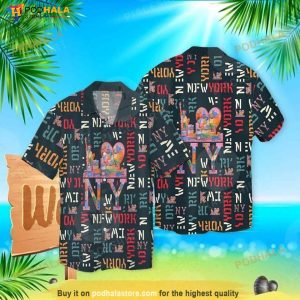 Love Newyork Funny Hawaiian Shirt, Hawaiian Outfit For Men