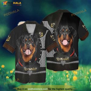 Love Rottweiler Dog Funny Hawaiian Shirt, Hawaiian Outfit For Men