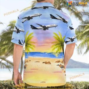 Lufthansa Boeing 747 830 Button Up Hawaiian Shirt 2