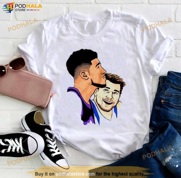 Luka Doncic smiling at Devin Booker trash talk funny T Shirt