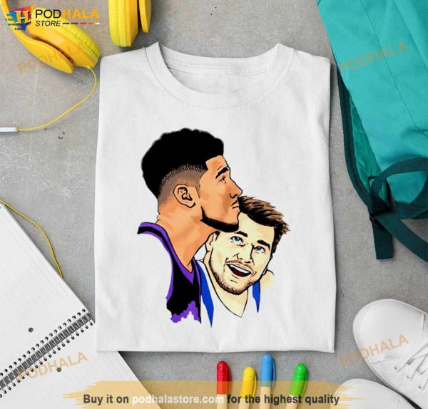 Luka Doncic smiling at Devin Booker trash talk funny T Shirt