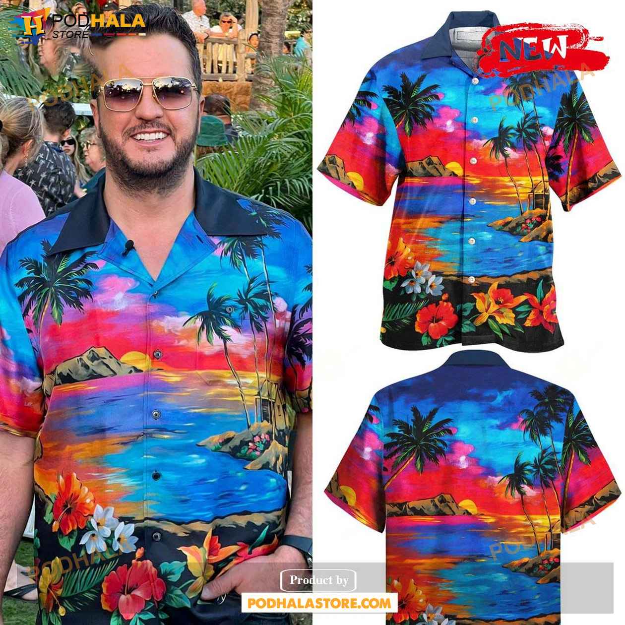 Men's Hawaiian Shirts Coconut Tree 3D Print Summer Loose Short