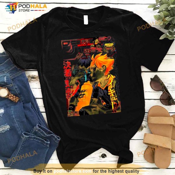Magazine Manga Anime Haikyuu Design Shirt